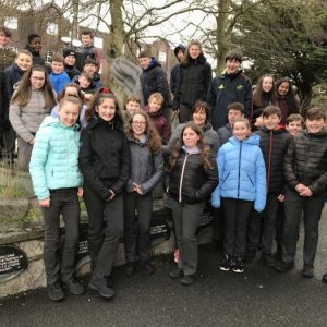 First Year students in Rice College take a Camino around Ennis