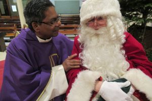 Santa Comes to Mass